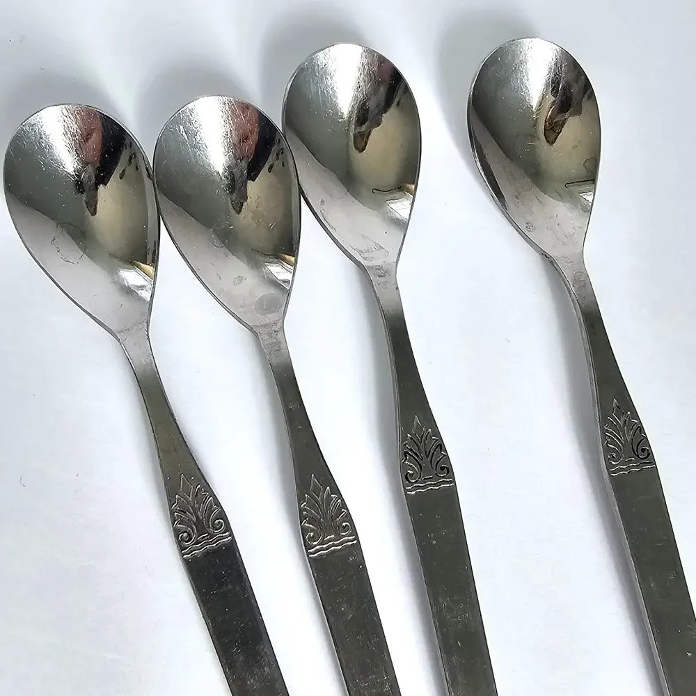 Towle Supreme Cutlery Iced Tea Spoons Pattern TWS202 Japan Stainless Steel VTG